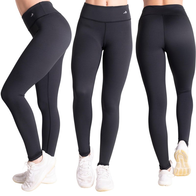CompressionZ سروال ضغط نسائي CompressionZ عالي الخصر للأداء، تشكيل، صالة رياضية، بيلاتس، سفر، يوغا، تمارين باللون الأسود مقاس X-Large - Image 2